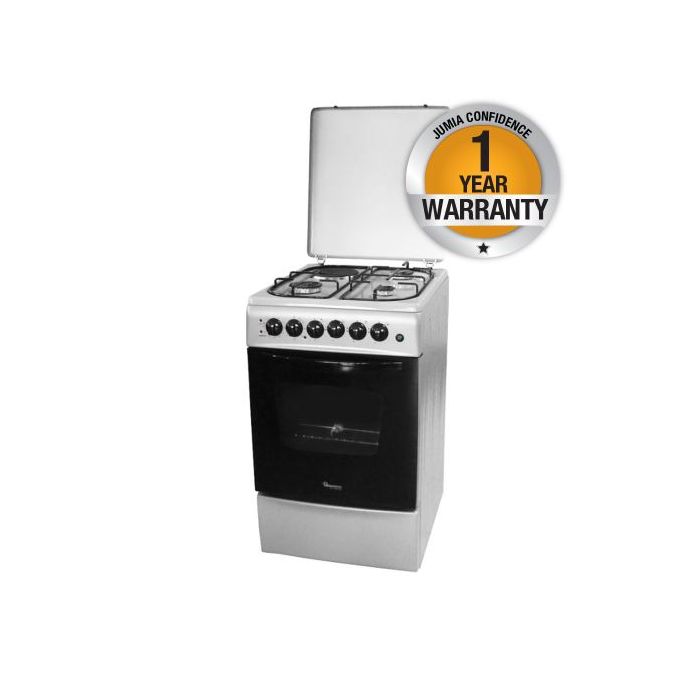 Ramtons 50X60 3 Gas + 1 Electric Cooker - Silver  RF/402