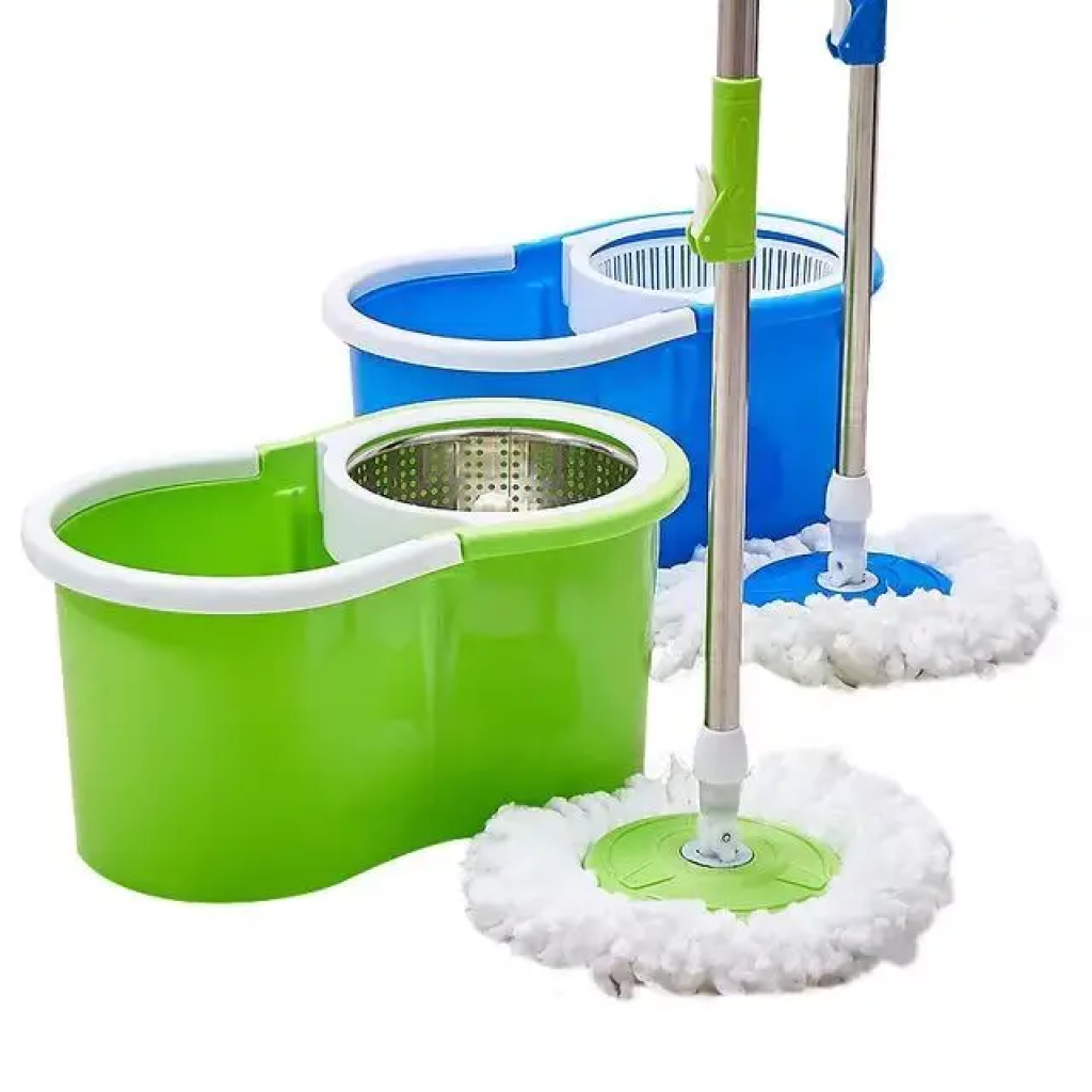 360° Spin Rotary Mop with Bucket & Extra Mop Heads
