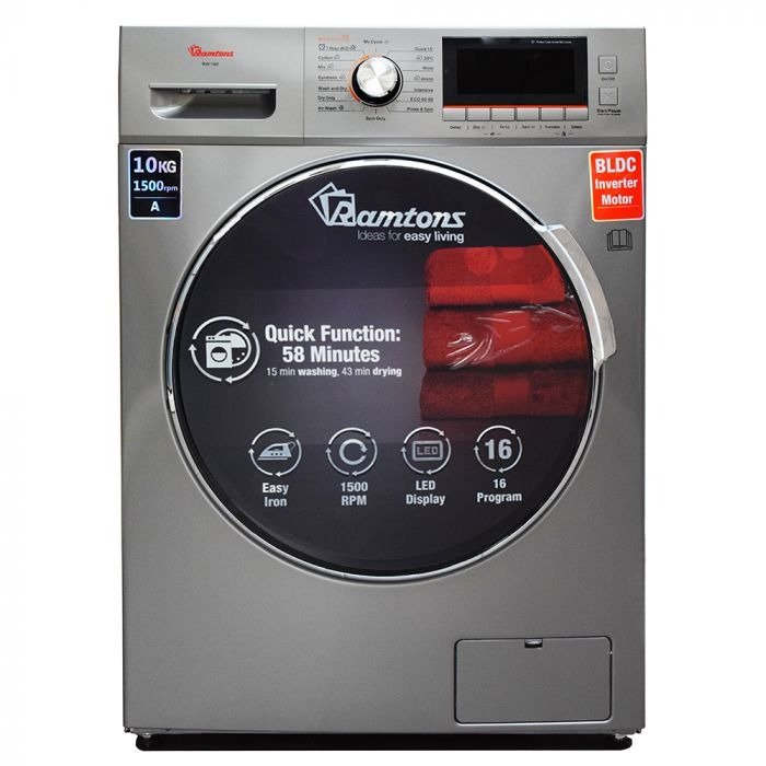 Ramtons FRONT LOAD FULLY AUTOMATIC 10KG WASHER 1400RPM - RW/147