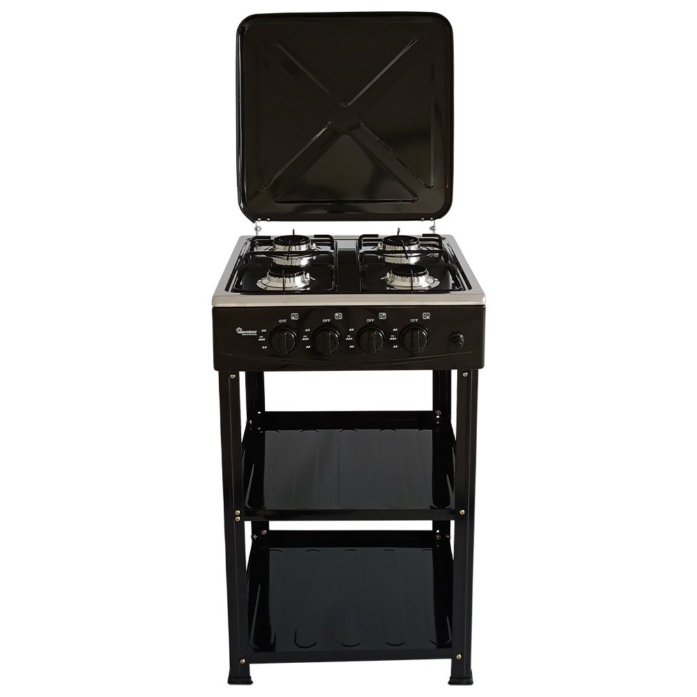 Ramtons Gas Cooker 4 Burner Stainless Steel With Stand - RG/547