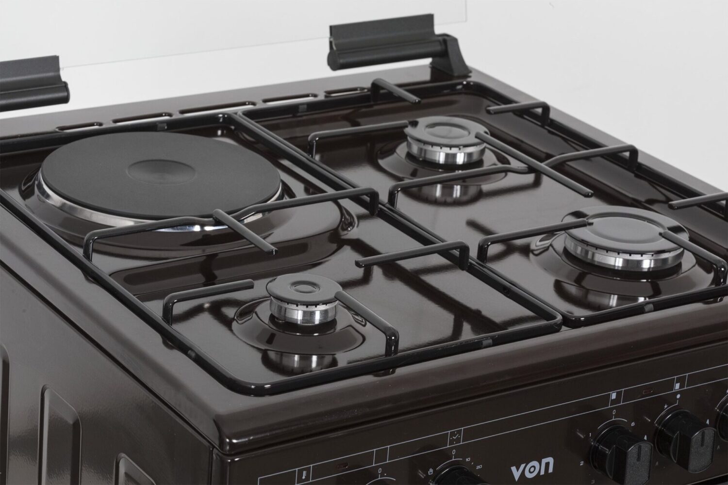 VON Cooker 3 Gas + 1 Electric - VAC6SV31UB Brown - Image 4