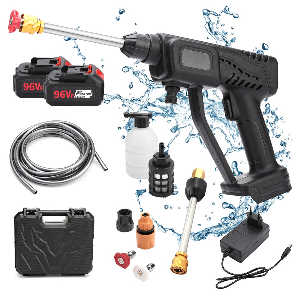 96 Volt Cordless Pressure Washer Gun Kit with 2 Batteries